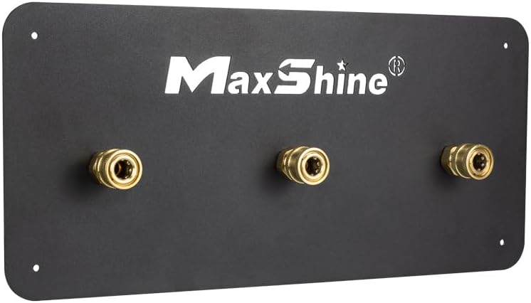 Maxshine Universal Foam Cannon Holder – Wall-Mounted Organizer for Garage & Mobile Detailing – Holds 3 Foam Cannons & Spray Bottles – Compatible with 1/4” Quick Connect