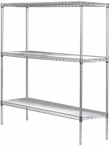 Omega 30" Deep x 42" Wide x 96" High 3 Tier Gray Starter Shelving Unit
