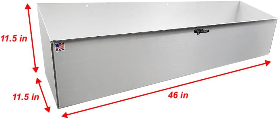 Pit Posse 431 Utility Fuel Jug Rack Holder Shelf 46" Fits 4 Five Gallon Jugs - Made in USA - Enclosed Race Trailer Garage Shop Aluminum Quad Four Mount Storage Organizer (Silver)