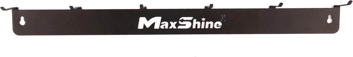 Maxshine Universal Detailing Brush Hanger - 6 Organizer Hooks, Lightweight Wall-Mounted Design for Auto Detailing Supplies, Ideal for Garage & Mobile Use (Logo, 2, Count)