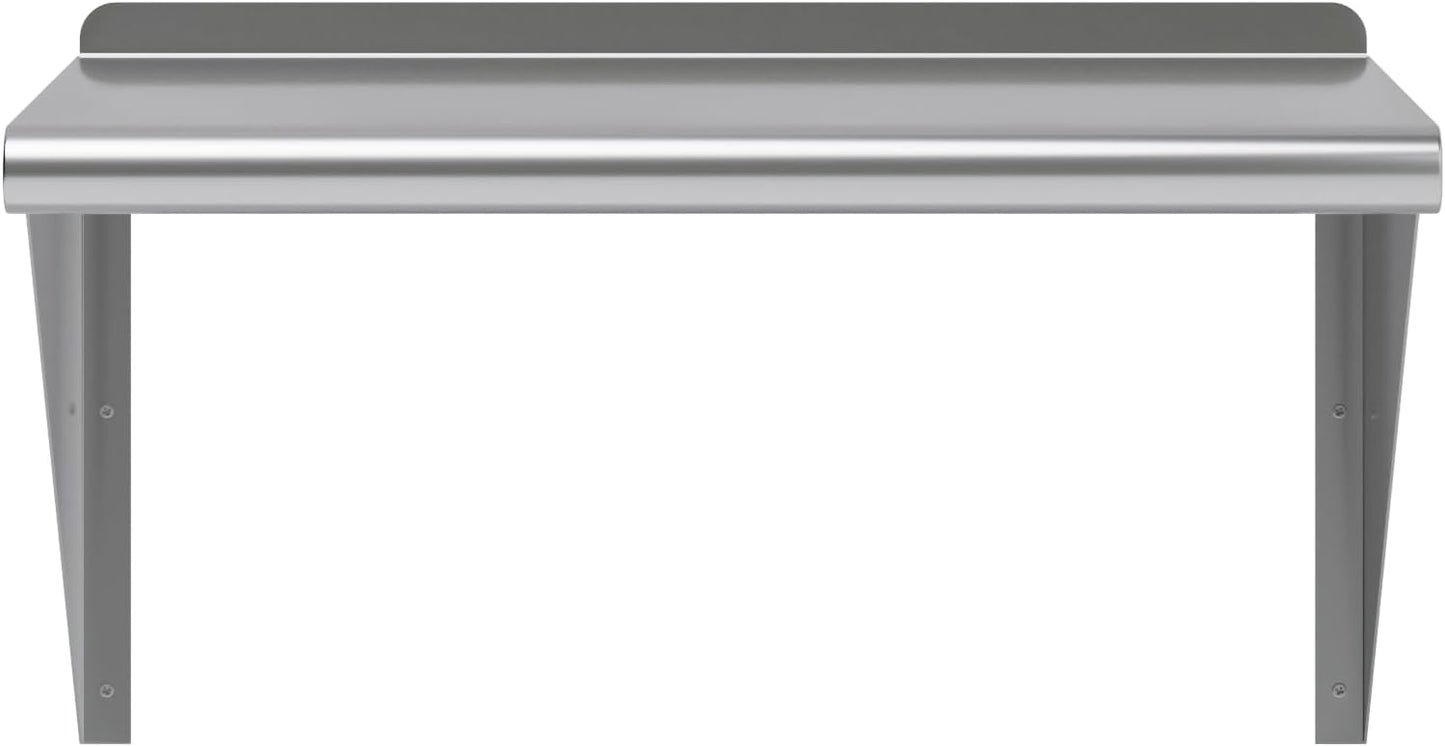 AmGood 24" Long X 16" Deep Stainless Steel Wall Shelf | NSF Certified | Appliance & Equipment Metal Shelving | Kitchen, Restaurant, Garage, Laundry, Utility Room