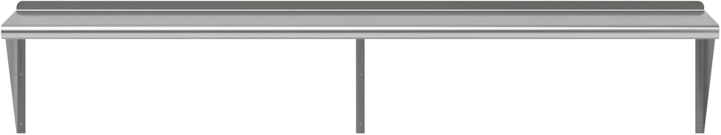 AmGood 72" Long X 18" Deep Stainless Steel Wall Shelf | NSF Certified | Appliance & Equipment Metal Shelving | Kitchen, Restaurant, Garage, Laundry, Utility Room