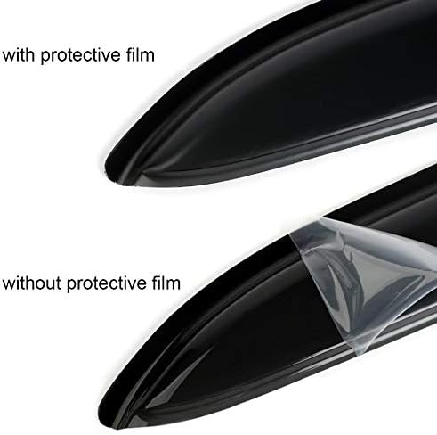 94459 Side Window Wind Deflector, 4pcs Out-Channel Tape-On Nice Rain Guards Set, Dark Smoke Window Visor fit for 2002-2006 Honda CR-V