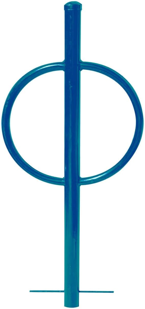 Sandbaggy Post and Ring Rack - In Ground - Commercial Outdoor Bike Parking & Storage Racks (Blue, 10)