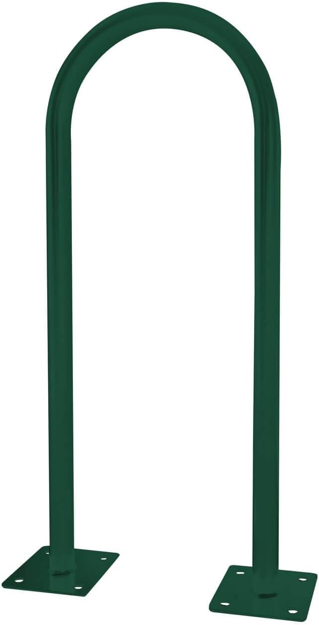 Sandbaggy U Shaped Bike Rack - Outdoor, Commercial - Galvanized Steel - Surface/Ground Mounted (1, Green)