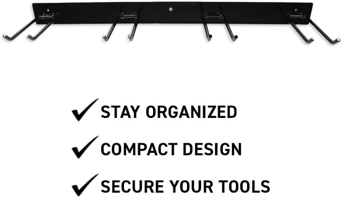 Gempler's Four Hook Tool Rack