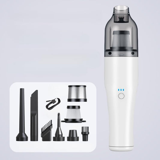 Wireless car-Mounted Vacuum Cleaner 13000PA Suction Handheld Vacuum USB Charging Cleaner Portable Vacuum Cleaner Hair Suction Device Cleaning for car interiors (White brushless Vacuum cl)
