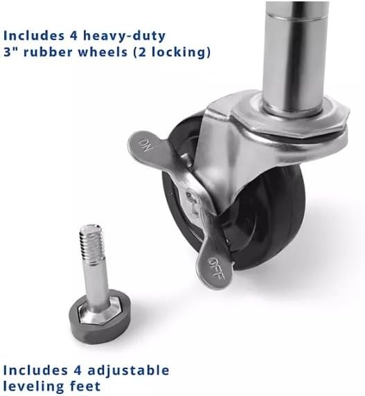 Generic Organize in Style with The Members Mark 6-Tier NSF Heavy Duty Wire Shelving, 47.75"" W x 18"" D x 75.5"" H (Plated, 1 PACK)