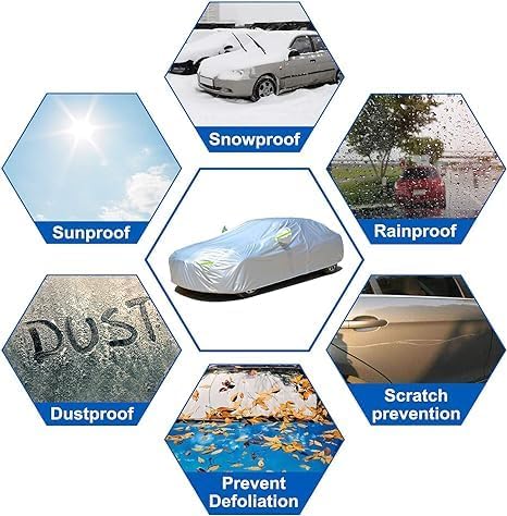 KouKou Oxford Waterproof SUV Car Cover Suitable for Acura mdx from 2001 to 2025, Windproof All Weather Waterproof Outdoor Cover Sun Rain UV Dust Snow Protection.