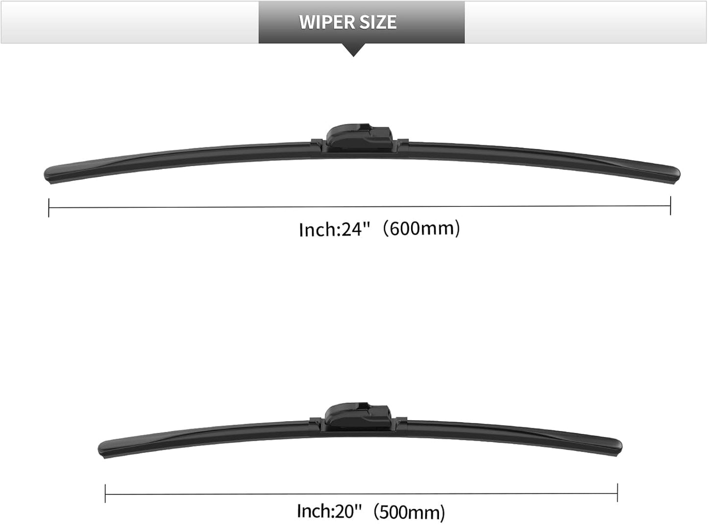 Replacement for BMW X6 2014-2019 Windshield Wiper Blades, 3 Pieces of Car Front and Rear Window Wiper Blades for BMW X6 2014 2015 2016 2017 2018 2019