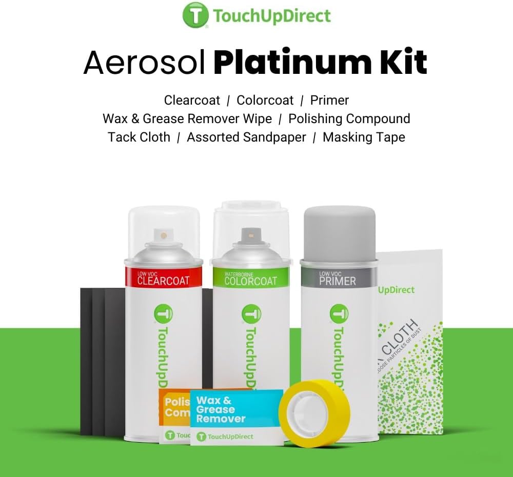 TouchUpDirect 1H1 Gray/Predawn Gray Metallic Compatible with Toyota Exact Match Touch Up Paint Aerosol - Platinum Kit