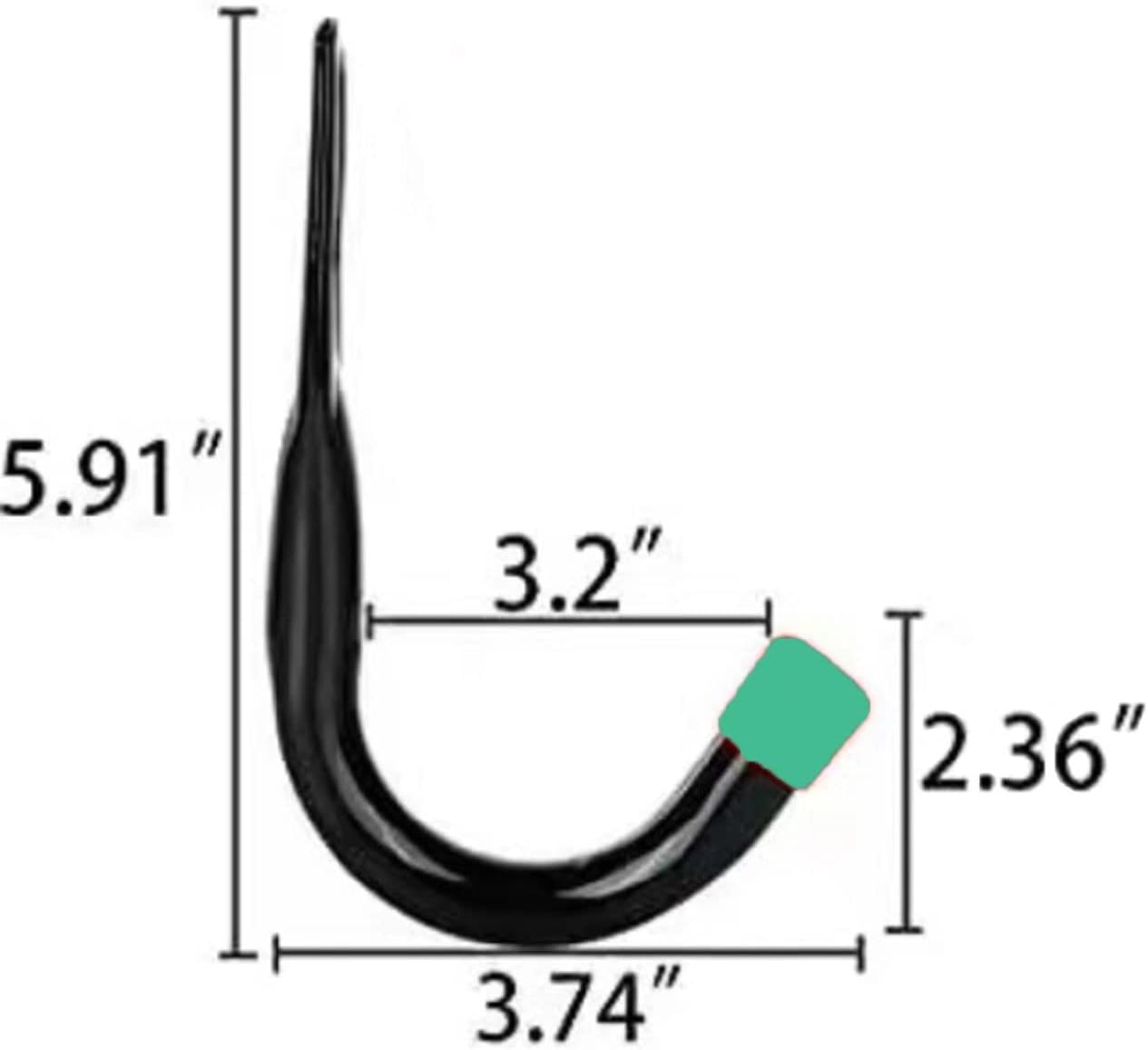 Steel Garage Storage Hooks - 6 Pack, Organizer for Hanging Power and Garden Tools, Ladders, Hose, Bikes, Ropes, Bulk Items, and More(Green)