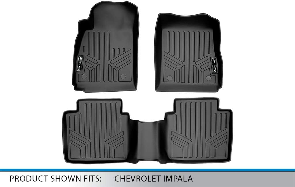 SMARTLINER Custom Fit Floor Mats 2 Row Liner Set for 2014-2020 Chevrolet Impala