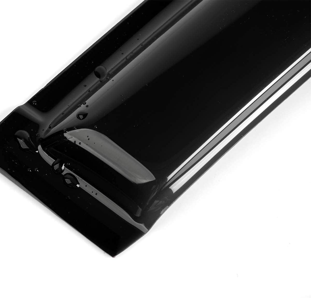 94039 Original Side Window Visors Wind Vent Deflector fit for 2007-2016 Mitsubishi Lancer,4pcs Outside Mount Style Dark Smoke Nice Sun Rain Guards Set