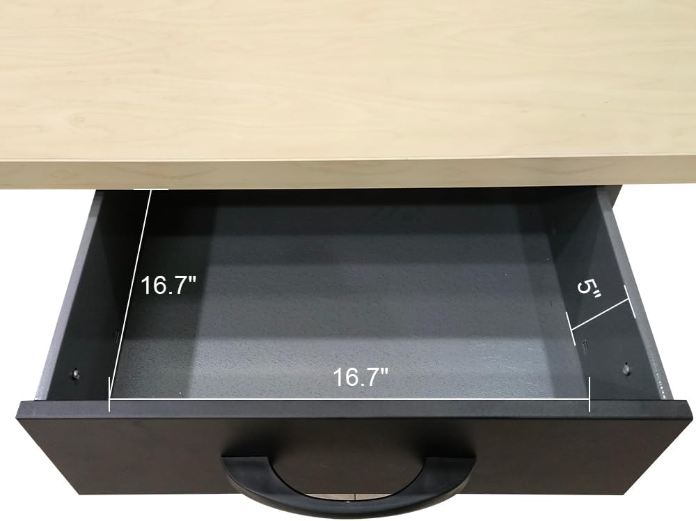 Garage Tool Storage Cabinet Workbench with Wood Top, for Factories Auto Repair Shops