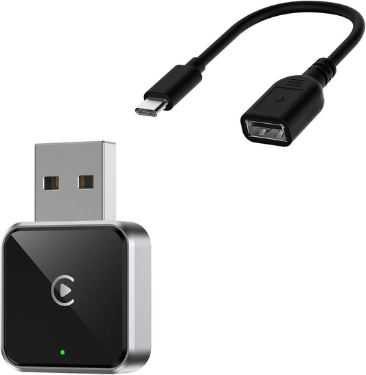 Wireless CarPlay Adapter for Apple iPhone, Converts Wired to CarPlay Wireless Adapter, Plug & Play, Easy Use, Fast Stable Connection, for Apple iPhone iOS 10+ and Cars