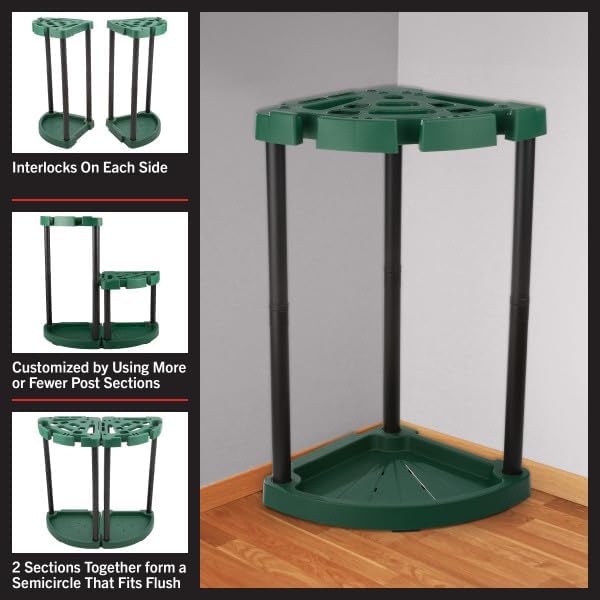 Stalwart Tool Organizer 2-Pack - Garage Storage Rack - Organize Up to 48 Yard Tools - Corner Rack for Home or Shed - Easy to Assemble Utility Racks