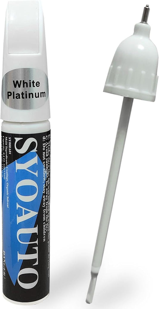 SYOAUTO White Platinum UG Touch Up Paint Fit for Ford Cars Auto Touch up Paint Scratch Repair Automotive Scratch Remover 2 in 1 White Platinum