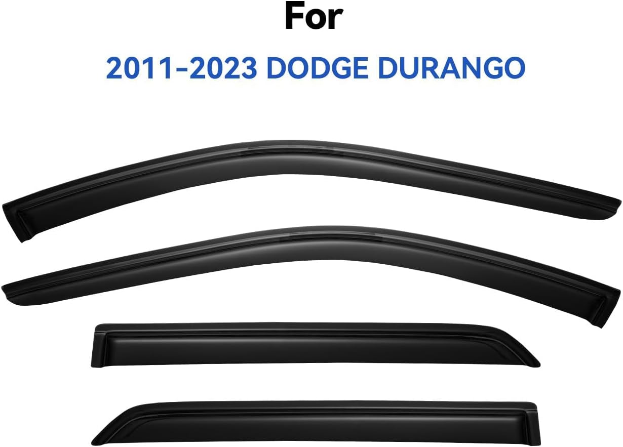 Window Visors Rain Guards for 2011-2025 Dodge Durango, Out-Channel Window Vent Wind Deflectors Visors Shades for 11-25 Durango