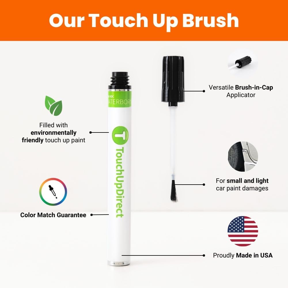 TouchUpDirect 1L6 Storm Cloud Compatible with Toyota Exact Match Touch Up Paint Brush - Essential Kit