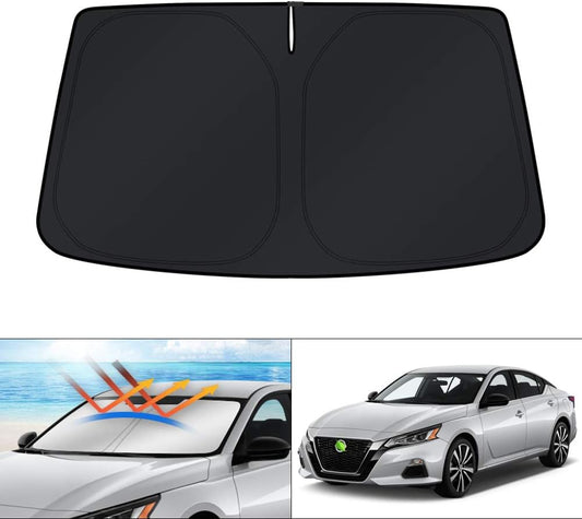 KUST Windshield Sun Shade for 2019-2025 Nissan Altima Accessories, Custom Fit Car Front Sun Visor Window Shade Protector Foldable Blocks UV Rays Keep Your Car Cooler