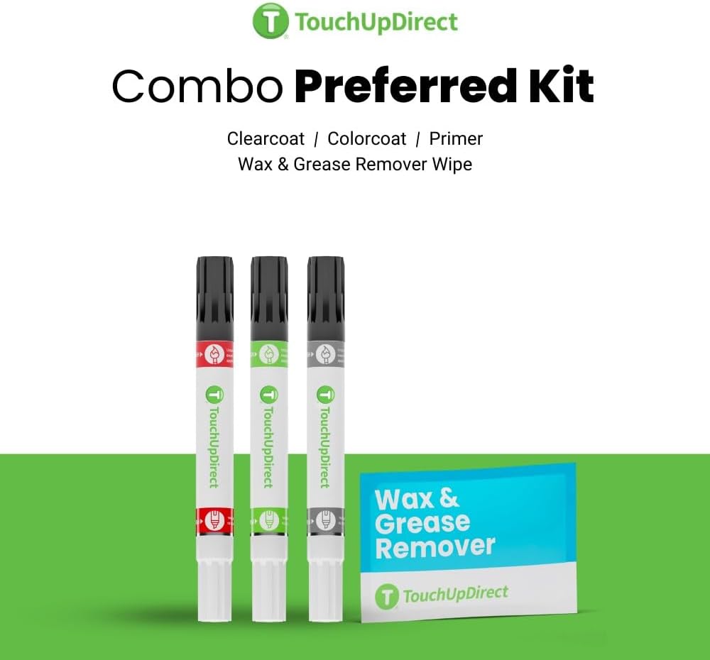 TouchUpDirect 040 Super White Compatible with Toyota Exact Match Touch Up Paint Combo - Preferred Kit