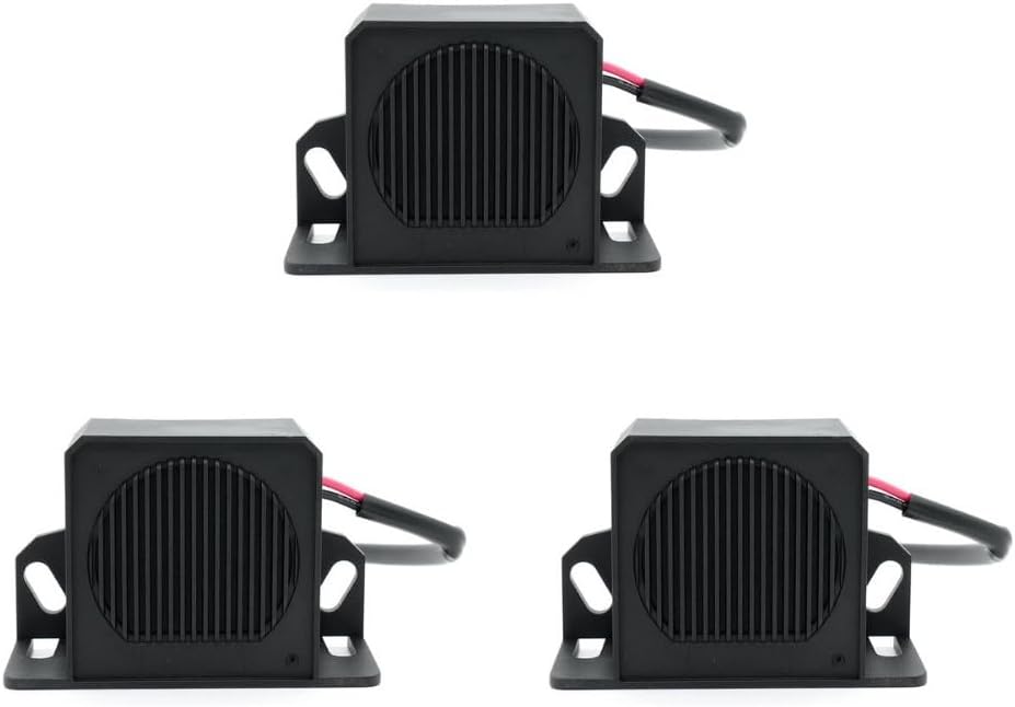 87dB~102dB beep Sound 12-24V Backup Alarm Reversing Alarm (12-24V 87~102dB 3 PCS)