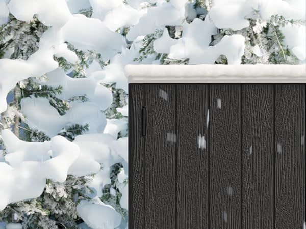 Vertical Outdoor Storage Cabinets,Plastic Sheds&Outdoor Storage with Floor,Outdoor Storage Box Waterproof/Lockable for Garage,Bike,Tools Storage Shed (57Cu.ft)