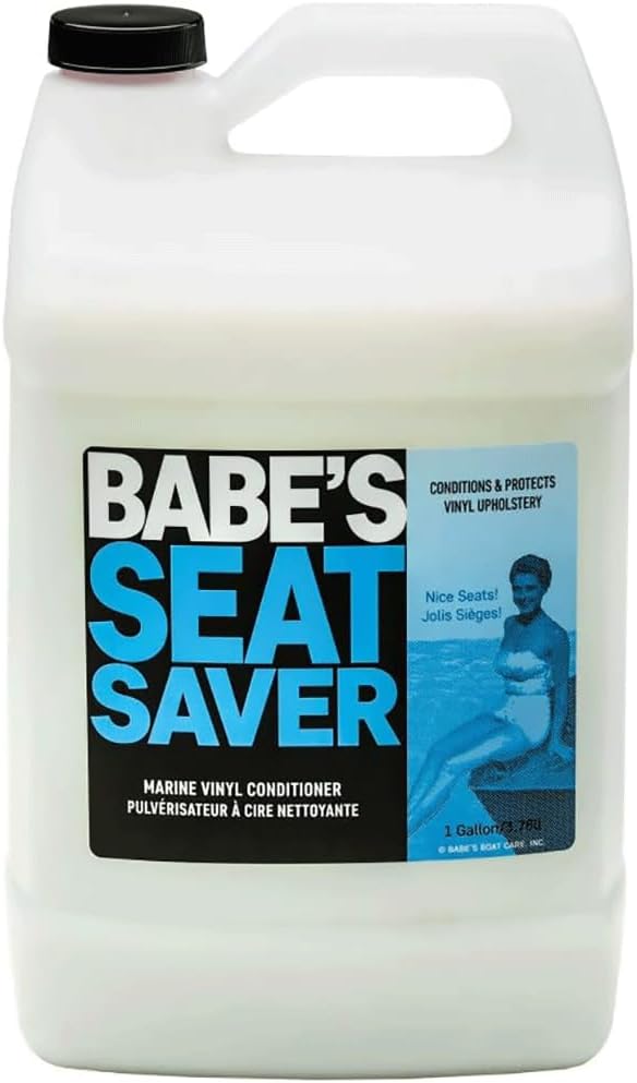 Babe’s Seat Saver – Marine Vinyl Protectant & Conditioner – UV Protection for Boat Seats – Non-Silicone Formula Keeps Upholstery Soft & Smooth - 1 Gallon