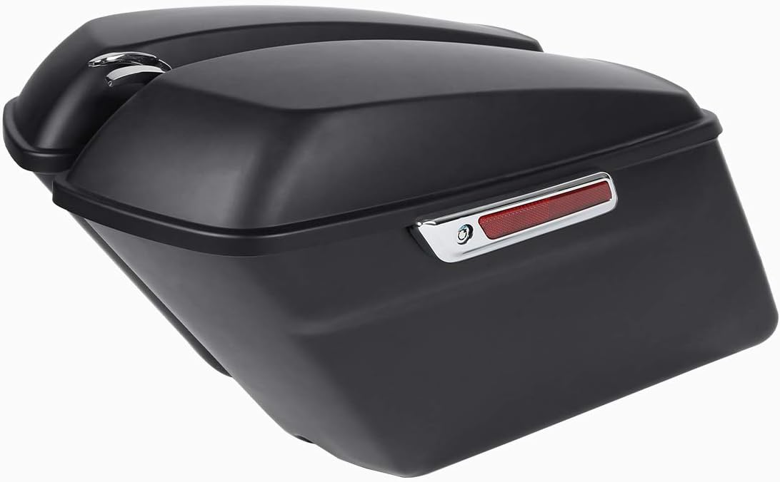 XFMT Matte Black Motorcycle Saddlebags Hard Saddle Bags W/Black Conversion Bracket For Harley Softail Heritage Deluxe 1984-2017