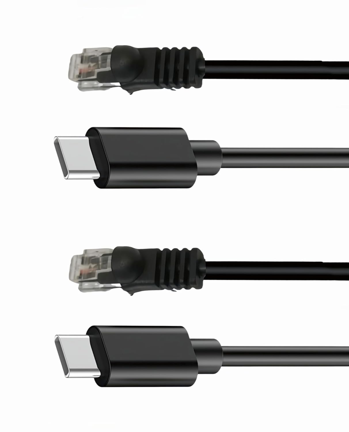 USB C to RJ11 Radar Detector Power Cord Cable(7FT*2) for Escort Valentine One Uniden Beltronics