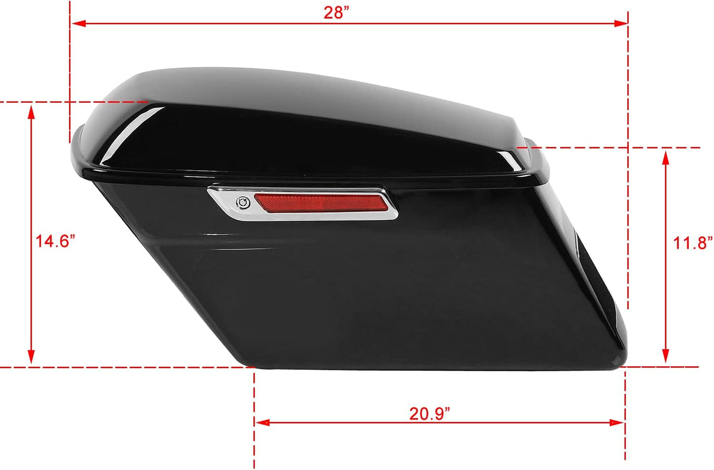 XFMT Vivid Black Motorcycle Saddlebags Hard Saddle Bags W/Black Conversion Bracket For Harley Softail Heritage Deluxe 1984-2017