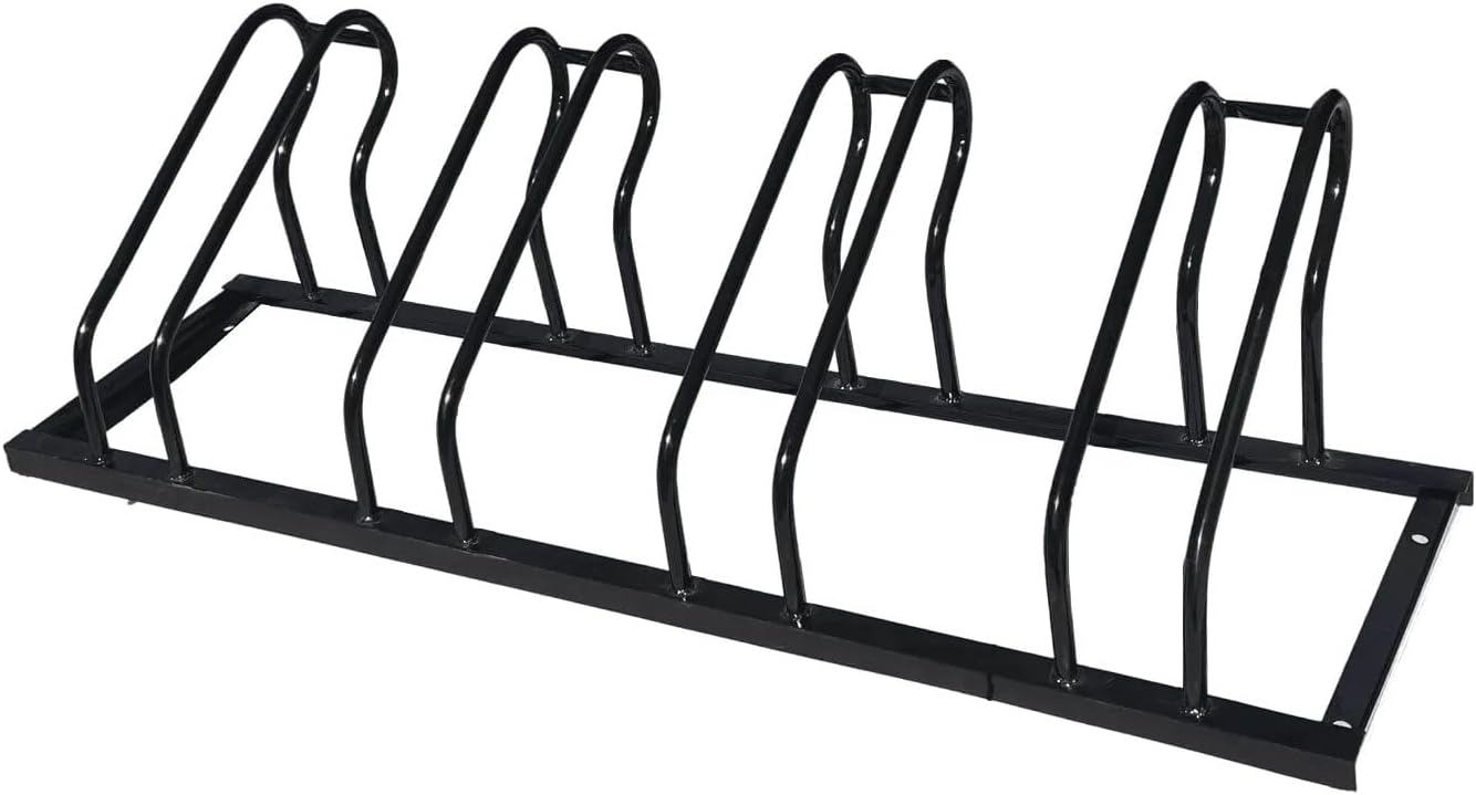 Sandbaggy Commercial Low Profile Bike Rack - Outdoor, Surface Mount, Steel - 4 Bike (4 Capacity (Low-Profile), 10)