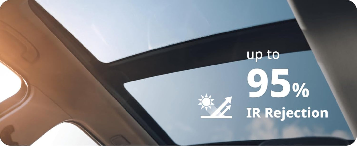 Nano Ceramic Window Tint Film for Cars - 2 Ply Scratch Resistant with Heat Control and UV/IR Rejection (15% VLT, 60inx100ft), OWFCR-10006