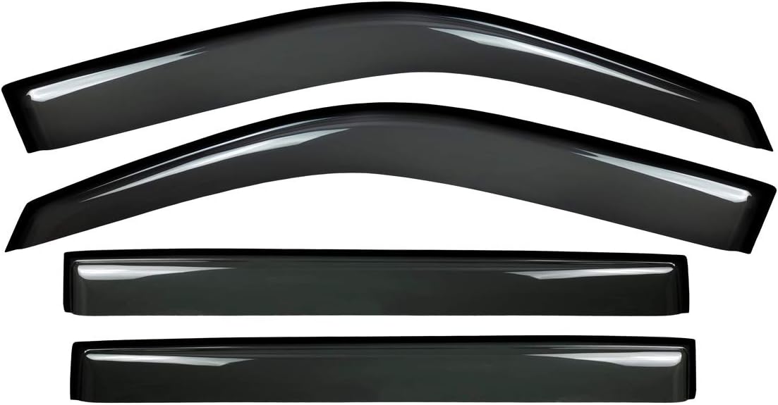 4pcs Outside Mount Style Window Rain Guards Durable Side Wind Deflectors Dark Smoke Vent Nice Window Visors Compatible with Toyota 2013-2018 RAV4