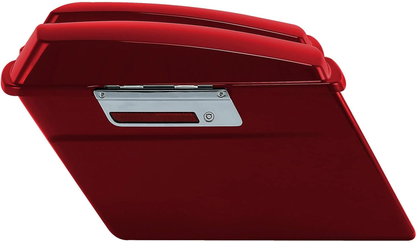 Green-L Red Hard Saddlebags Fit for Harley Touring Electra Glide Street Glide Road Glide Road King 1994-2013