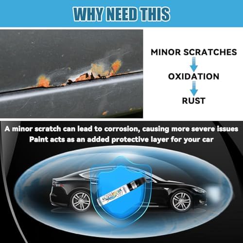 Radiant Black Touch Up Paint for Cars, Car Paint Scratch Repair Pen,Color Accurate Quick and Easy Fix Chip Rim Scuff Repair(Radiant Black)