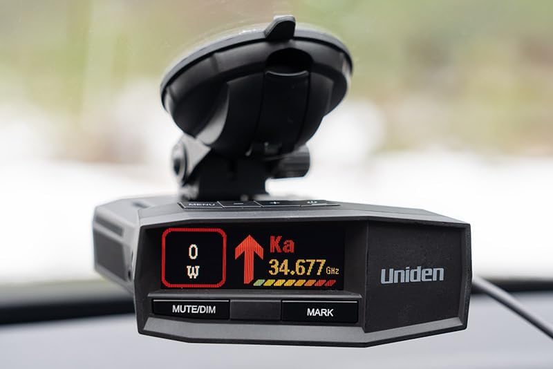 Uniden R8W Flagship Extreme Long Range Laser/Radar Detector + Uniden Smart Hardwire Kit RDA-HDWKT with Mute Button and LED Alert.