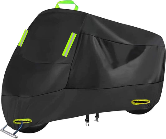 Motorcycle Cover All Season, Outdoor Storage Moped Covers, All-Weather Universal Waterproof Scooter Cover Fits up to 96.5" Motorcycles Vehicle