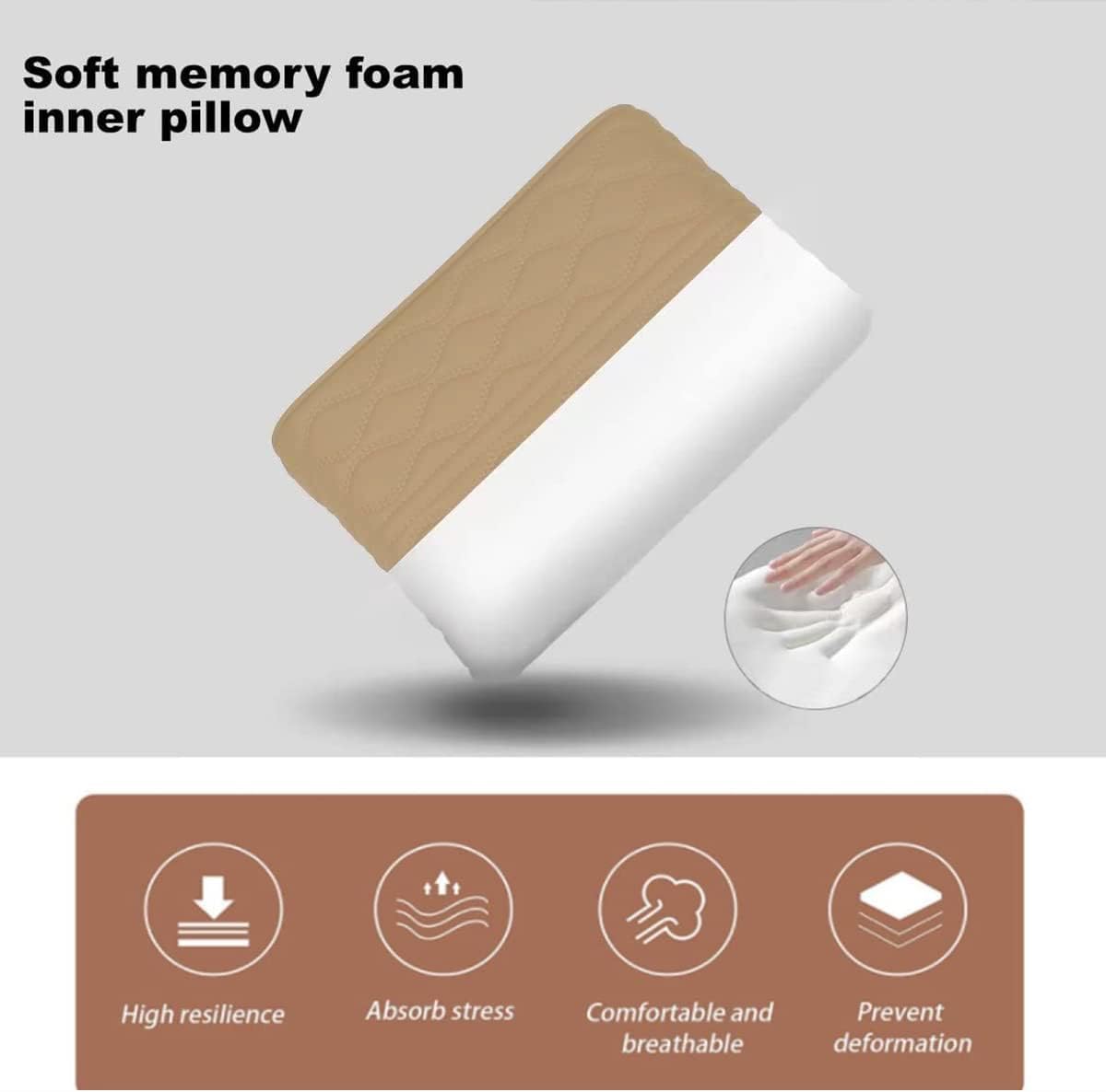 Car Center Console Cover, Memory Foam Car Armrest Cushion, Beige Auto Arm Rest Pad, Leather Arm Rest Covering Car, Hand Rest Pillow for SUV/Truck/Vehicle (Beige)