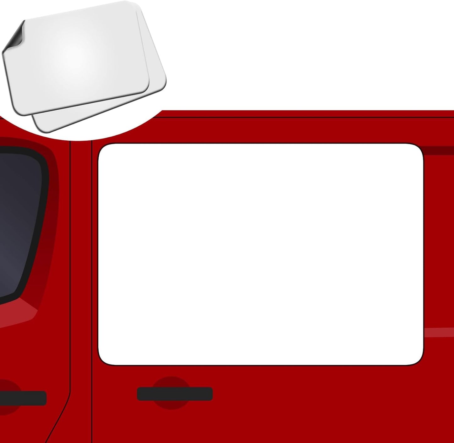 2 Pack Blank Car Door Magnet Sticker, Rounded Corners Magnetic Vehicle Sign, Perfect Magnet for Truck to DIY Advertise Business and Cover Company Logo, Personalized Magnet Decal, 24x36 inch White