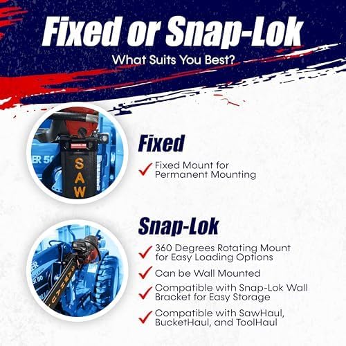 SawHaul Universal Tractor Chainsaw Holder - Made in Kansas USA - Fixed Mount Chainsaw Carrier (20" Orange) Compatible w/All Brands