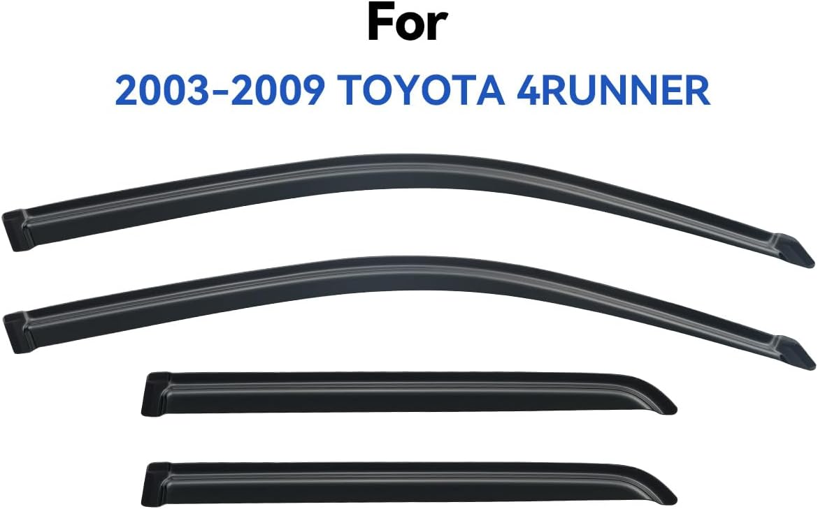 Window Visors Rain Guards Shield for 2003-2009 Toyota 4Runner, Out-Channel Window Vent Wind Deflectors Visors Shades for 03 04 05 06 07 08 09 4Runner