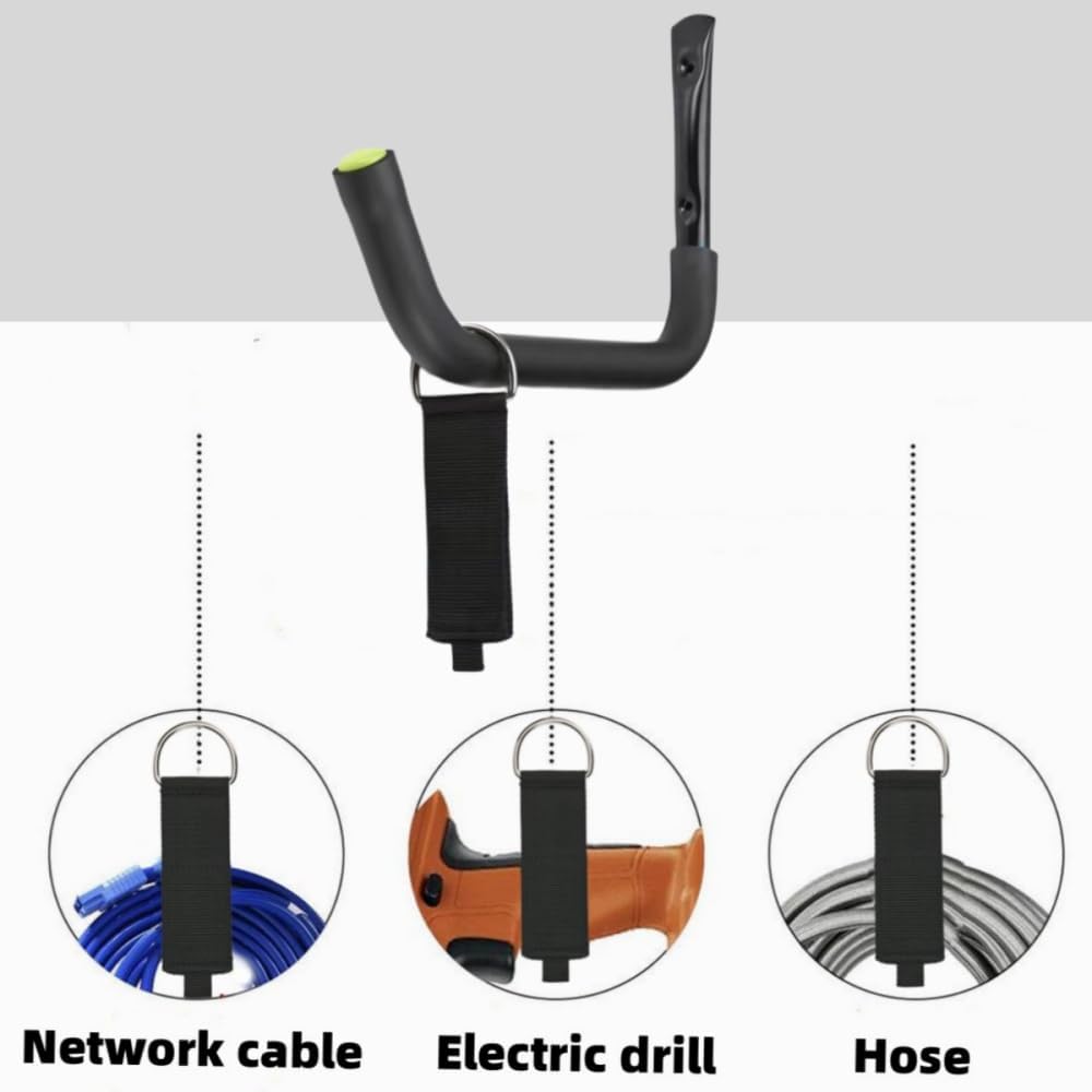 Garage Storage Heavy Duty Hooks, 15Inch Jumbo Arm Kayak Rack, Heavy Duty Wall Hooks for Canoe, Ladder, Bicycle, Folding Chairs, Surfboard, Snowboard, Hose and Tools (4 Pack)