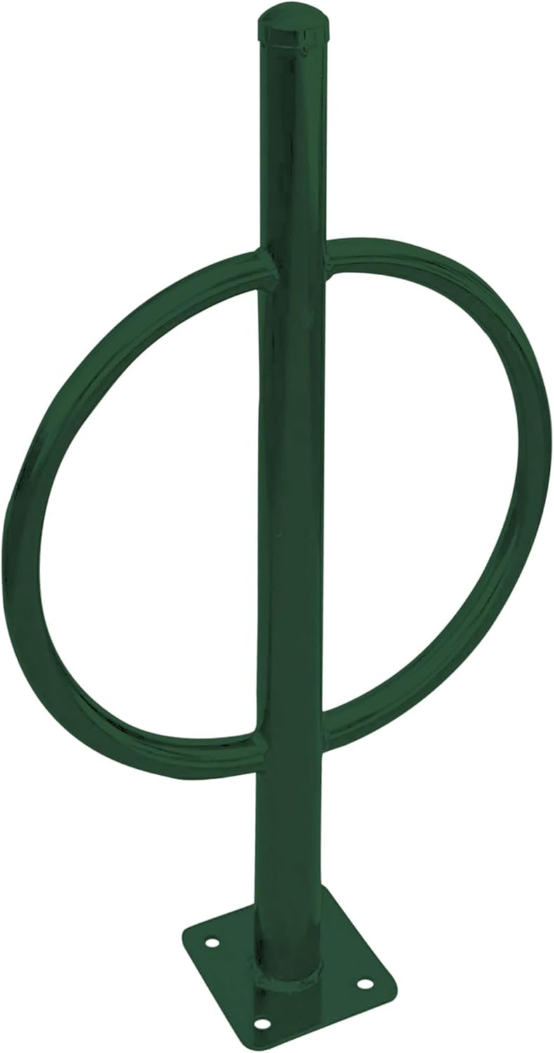 Sandbaggy Post and Ring Bike Rack - Commercial Bike Racks - Galvanized Steel - Anti-Theft Design - In Ground, Apartments, Sidewalks, Industrial (Green, 2)