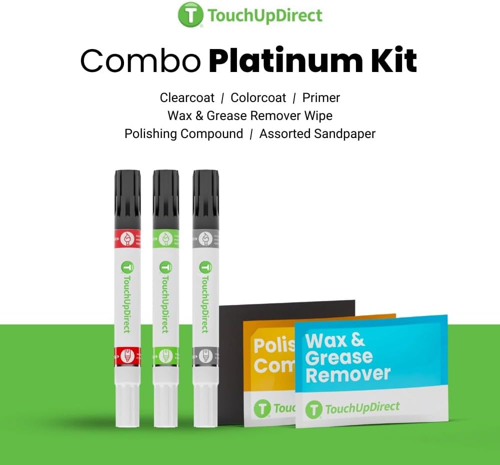 TouchUpDirect DAN Hakone Green Compatible with Toyota Exact Match Touch Up Paint Combo - Platinum Kit