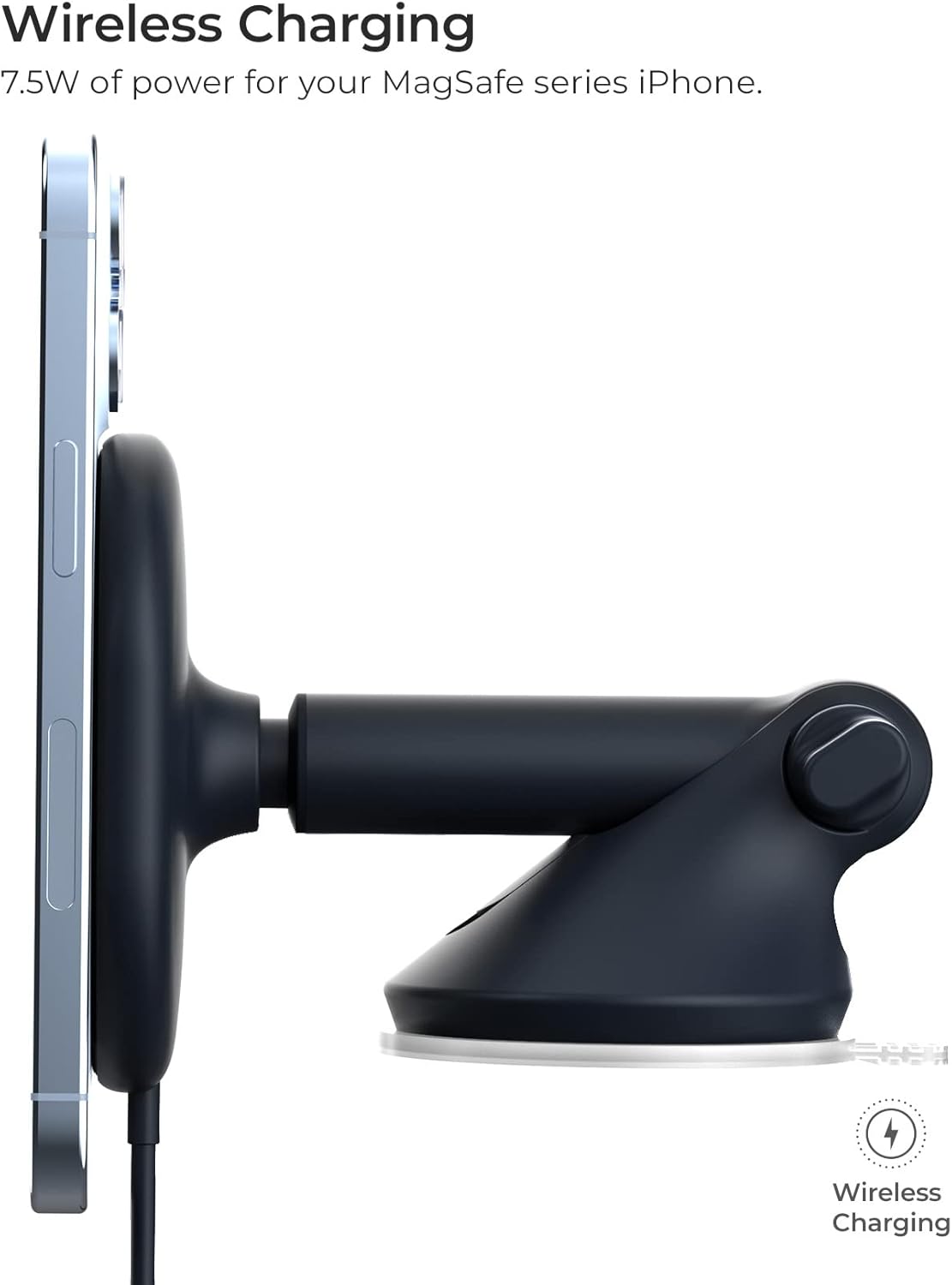 iOttie Velox Magnetic Wireless Car Mount for MagSafe iPhones - Charger Included. Compatible with iPhone 12 to 15 Series