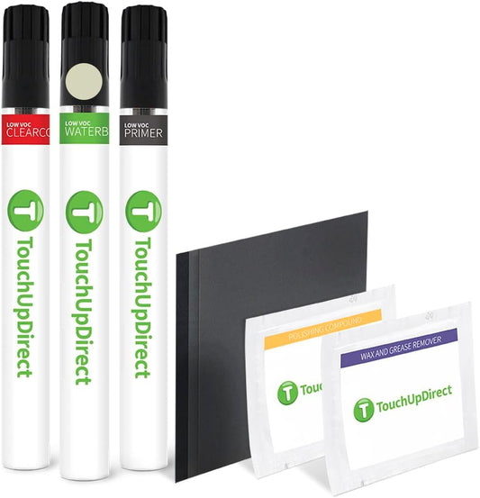 TouchUpDirect 092 Coastal Cream Compatible with Toyota Exact Match Touch Up Paint Brush - Platinum Kit