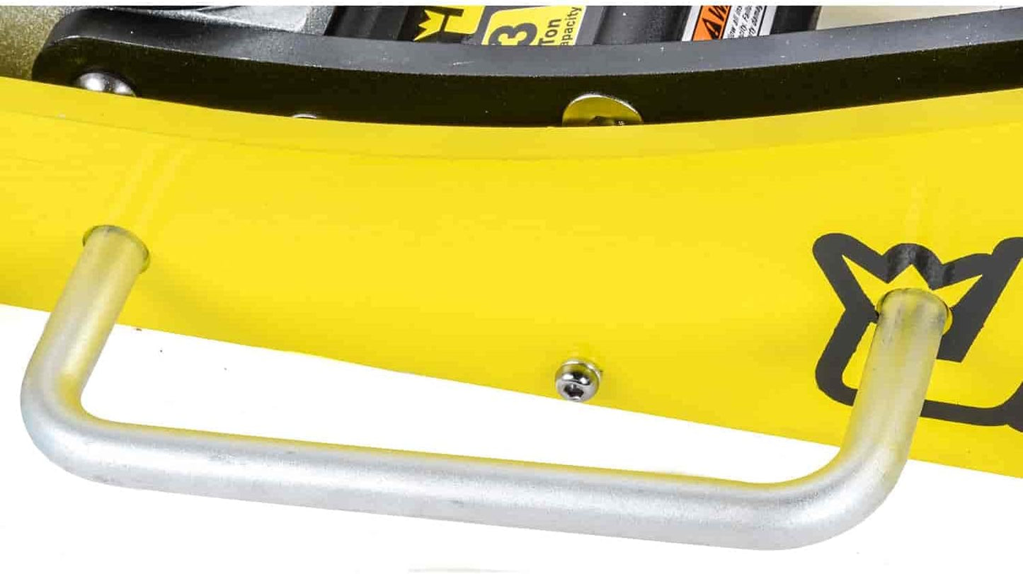 JEGS Professional Low-Profile 3-Ton Aluminum Floor Jack | 3 ½ Inch Minimum Saddle Height | Lightweight Construction | 360 Degree Rotating Saddle