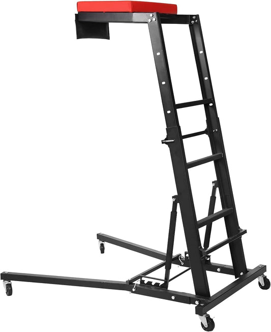 440 Lb Capacity Heavy Duty Topside Automotive Creeper, Adjustable Height 48"-66" with 4 Swivel Casters for Truck, Garage, Auto Repair & Maintenance